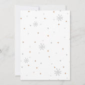 Neutrale Babydusche für Wintertiere Dankeskarte (Rückseite)