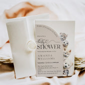 Neutrale Babydusche für Wintertiere Einladung