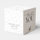 Neutrale Babydusche für Wintertiere Geschenkschachtel (Rückseite)