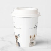 Neutrale Babydusche für Wintertiere Pappbecher (Rechts)