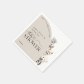 Neutrale Babydusche für Wintertiere Serviette (Ecke)