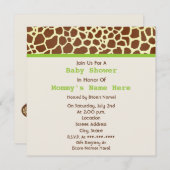 Neutrale Babydusche: Giraffe Druckgebläse Einladung (Vorne/Hinten)