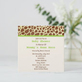 Neutrale Babydusche: Giraffe Druckgebläse Einladung (Stehend Vorderseite)