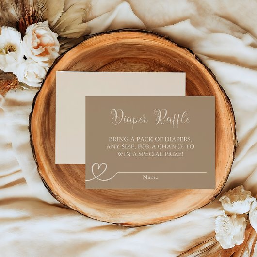 Neutrale Babydusche Minimalistisches Herz Elegant Begleitkarte