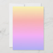 Neutrale Babydusche mit handgeschriebenem Gradient Einladung (Rückseite)