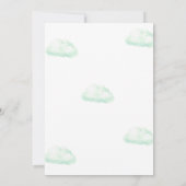 Neutrale Babydusche mit Heißluftballon Einladung (Rückseite)