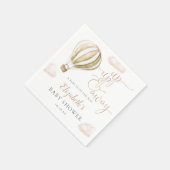 Neutrale Babydusche mit Heißluftballon Serviette (Ecke)