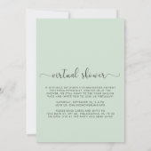 Neutrale Babydusche mit virtueller Option Einladung (Rückseite)