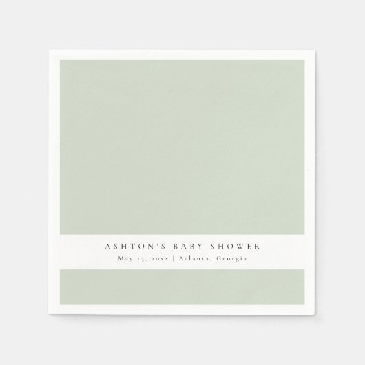 Neutrale Babydusche Napkins Serviette (Vorderseite)