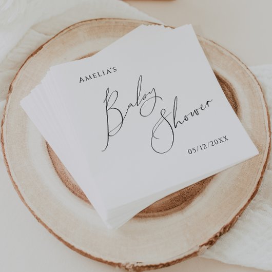 Neutrale Babydusche Napkins Serviette