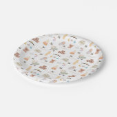 Neutrale Babydusche Pappteller (Schrägansicht)