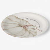 Neutrale Babydusche Pappteller (Schrägansicht)