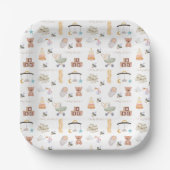 Neutrale Babydusche Pappteller (Vorderseite)