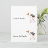 Neutrale Babydusche-Platzkarte Einladung (Stehend Vorderseite)