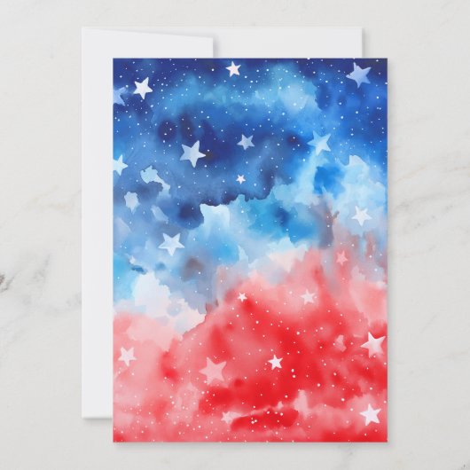 Neutrale Babydusche, rot, weiß und Geschlecht Einladung (Rückseite)