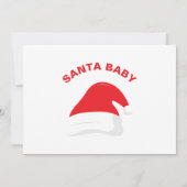 Neutrale Babydusche Santa Baby Winter Hat Dankeskarte (Rückseite)