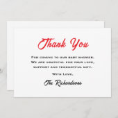 Neutrale Babydusche Santa Baby Winter Hat Dankeskarte (Vorne/Hinten)