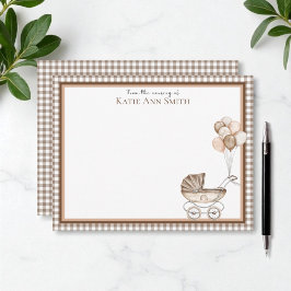 Neutrale Babydusche Vielen Dank Notizkarten Mitteilungskarte