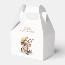 Neutrale Babydusche von Boho Floral Stroller Geschenkschachtel