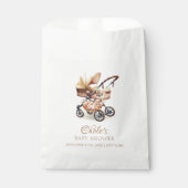 Neutrale Babydusche von Boho Floral Stroller Geschenktütchen (Vorderseite)