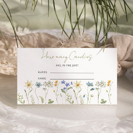 Neutrale Babydusche Wildblume Wie viele Kanonen Begleitkarte