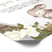 Neutrale Babydusche-Windeln-Raffle für das Hasen-G Poster (Ecke)