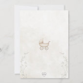 Neutrale Babydusche winzige Hände, winzige Füße Einladung (Rückseite)