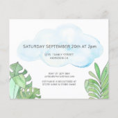 Neutrale Babydusche zur Einladung von Haushaltslat (Rückseite)