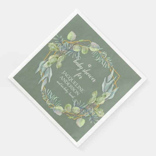 Neutrale Babyduschenwälder Serviette (Ecke)