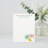 Neutrale Babyduschratenkarte für kleine Löwen Einladung (Stehend Vorderseite)