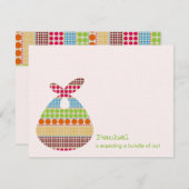 Neutrale Babyparty Boho punktiert Bündel Einladung (Vorne/Hinten)