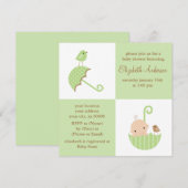 Neutrale Babyparty Einladung (Vorne/Hinten)