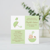 Neutrale Babyparty Einladung (Stehend Vorderseite)