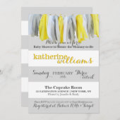 Neutrale Babyparty-Einladungs-Quasten-Girlande Einladung (Vorne/Hinten)