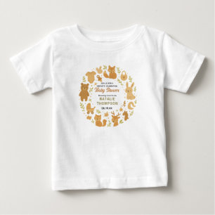 Neutrale Babyparty für Jungen Süße Safari-Tiere Baby T-shirt