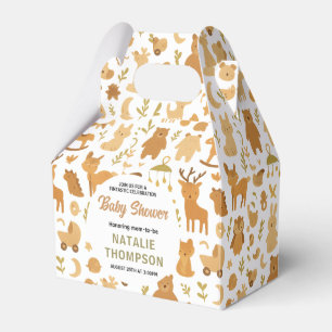 Neutrale Babyparty für Jungen   Süße Safari-Tiere Geschenkschachtel