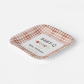Neutrale BabyQ GRILLEN Baby Shower Pappteller (Gewinkelt)