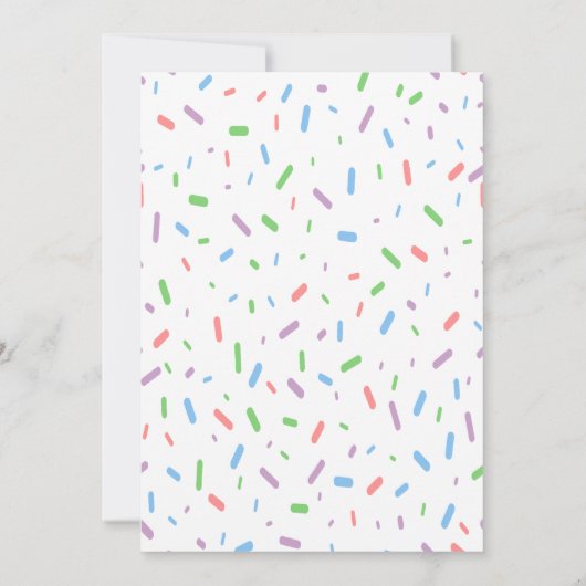 Neutrale Babysprinkle Einladung (Rückseite)