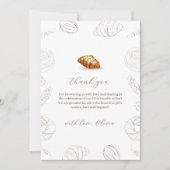 Neutrale Bäckerei Konditorei in Oven Baby Dusche Dankeskarte (Vorderseite)