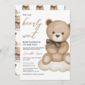 Neutrale Bärendusche Einladung (Vorne/Hinten)