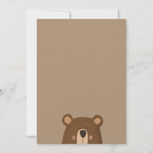 Neutrale Bärendusche Party Einladung (Rückseite)