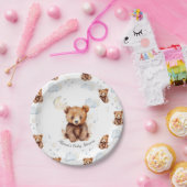 Neutrale Bärenduschpapier-Teller Pappteller (Party)