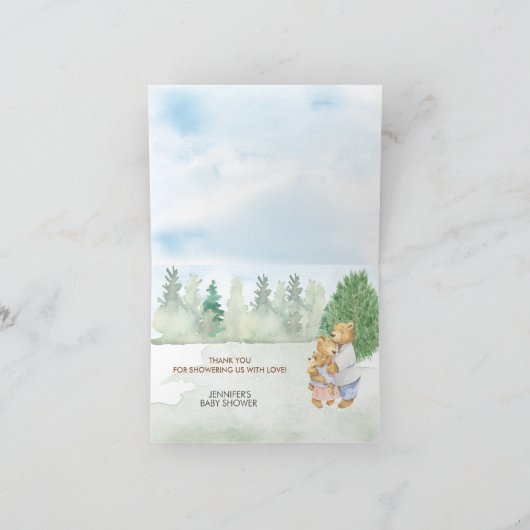 Neutrale Bärenkronendusche Dankeskarte (Innenseite)