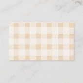 Neutrale Bauern für Gender Market Baby Shower Regi Begleitkarte (Rückseite)