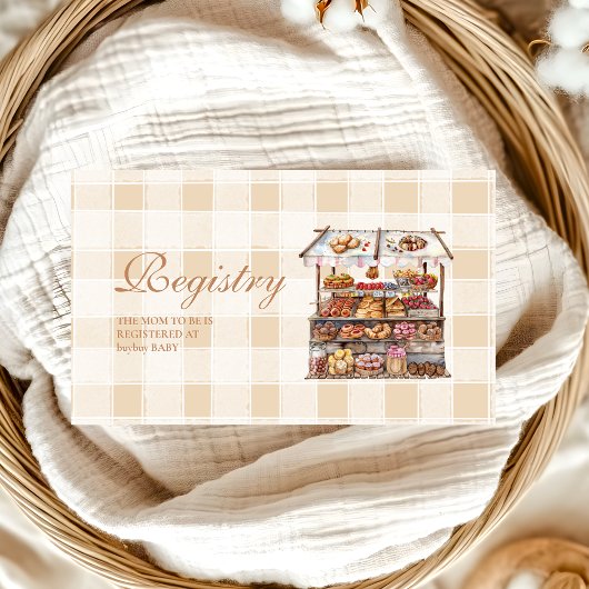 Neutrale Bauern für Gender Market Baby Shower Regi Begleitkarte