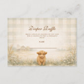 Neutrale Bauernhoftiere Windel-Raffle Begleitkarte (Vorderseite)