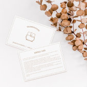 Neutrale Beige Candle Care Instruction Card Dankeskarte