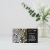 neutrale, beige, farbige Schlangenhaut Visitenkarte (Stehend Vorderseite)