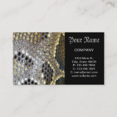 neutrale, beige, farbige Schlangenhaut Visitenkarte (Vorderseite)