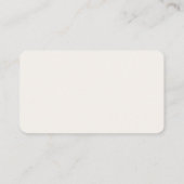 Neutrale Beige-Foto Visitenkarte (Rückseite)